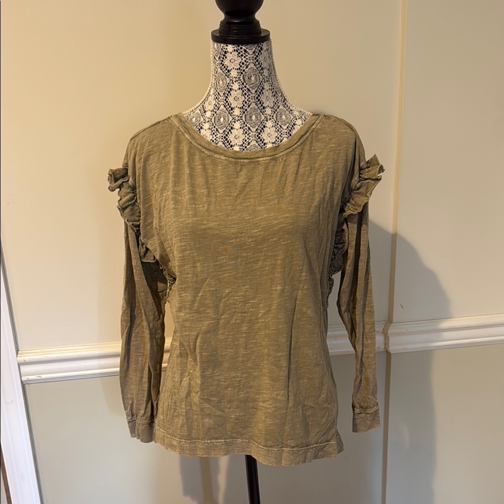 Free people: Olive Ruffle Sleeve Women's Top